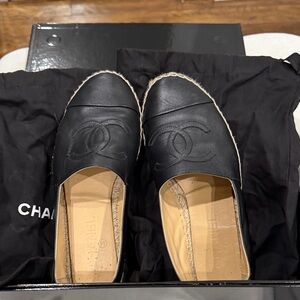 CHANEL Classic Black Espadrilles
